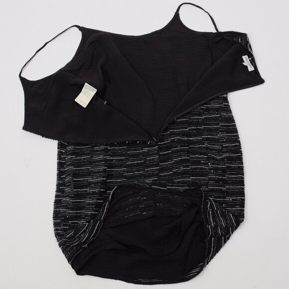 Giorgio Armani dress US 8 beaded embellished silver beads sequins - Picture 11 of 12